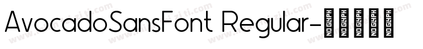 AvocadoSansFont Regular字体转换